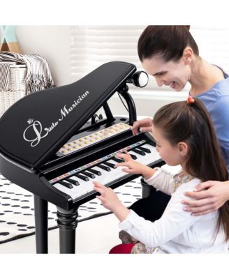 31 Keys Kids Piano Keyboard Toy Toddler Musical Instrument with Stool & Microphone
