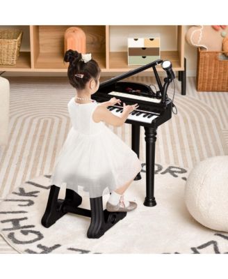 31 Keys Kids Piano Keyboard Toy Toddler Musical Instrument with Stool & Microphone