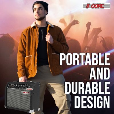 Guitar Amp 20W Amplifier for Electric Bass Acoustic Practice Amps Small Portable Mini Amplificador para Bajo with Built in Effects