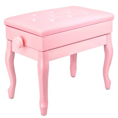 5 CORE Adjustable Piano Bench With Backrest - Heavy Duty Keyboard Stool 445lb Capacity