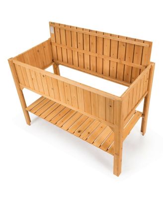 Wooden Elevated Planter Box Shelf Suitable for Garden Use