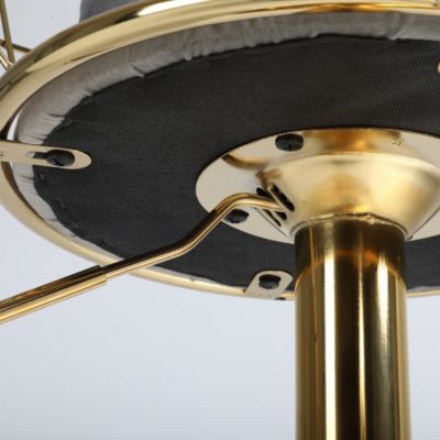 Velvet Bar Chair, Pure Gold Plated, Unique Design, 360 Degree Height