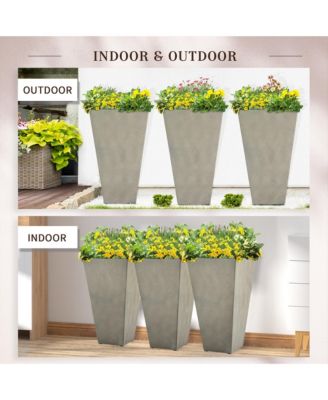 Versatile Matte-Finish Planter Pots Indoor/Outdoor, Self-Draining, Weather-Resistant