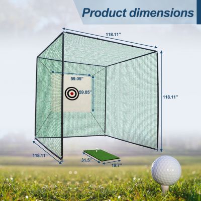 Streamdale 10x10 Golf Net Cage with Metal Frame