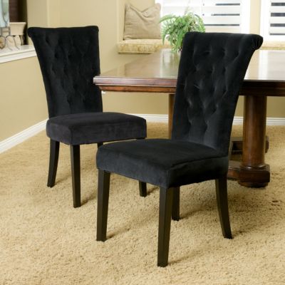 Elegant Tufted Flared Velvet Dining Chairs (Set of 2)