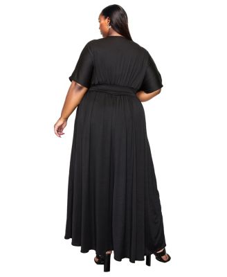 Plus Size Raffi Pocket Empire Waist Maxi Dress