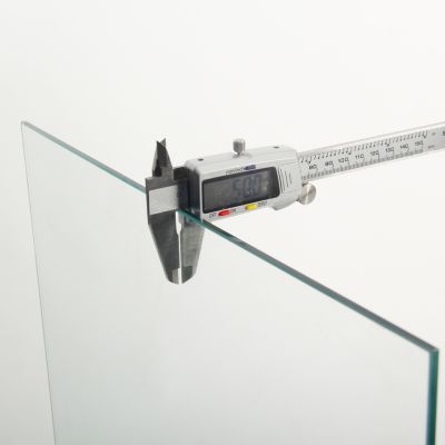 White Glass Display Cabinet with Double Doors & 5 Shelves