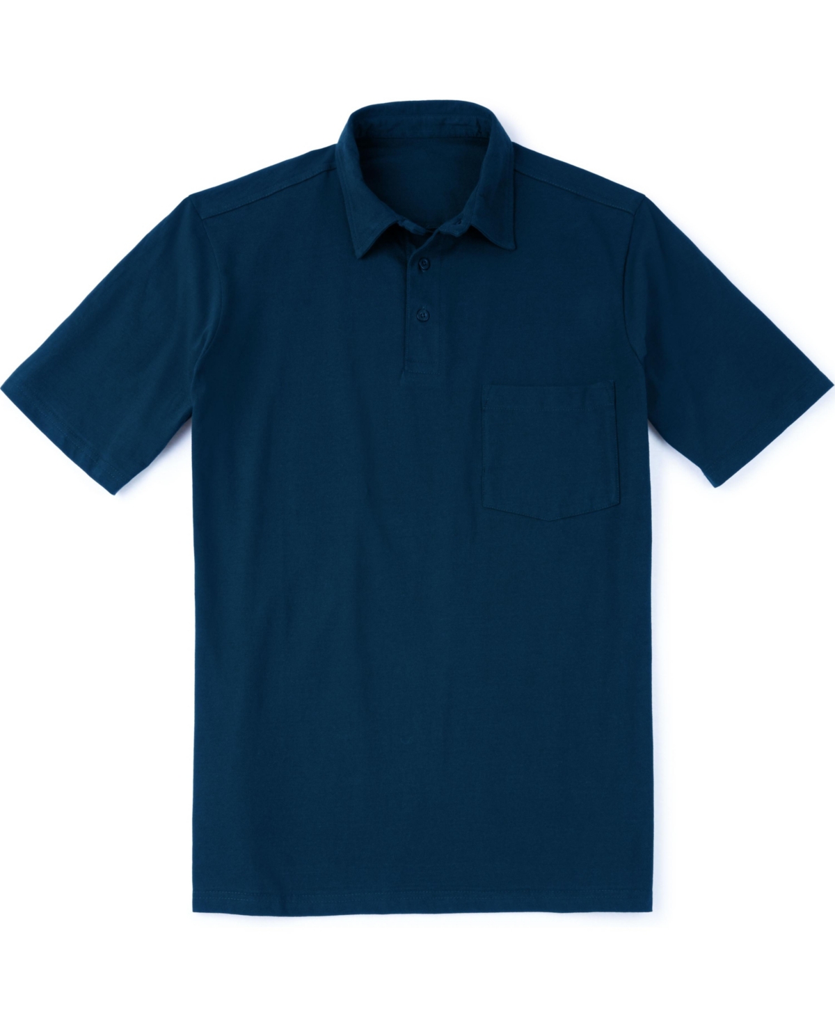 Big & Tall Heavyweight Jersey Polo Shirt - Navy