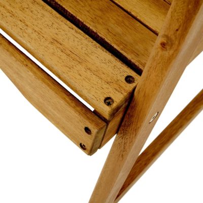 Weather-Resistant Acacia Wood Adirondack Dining Chairs (Set of Two)