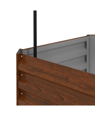 Galvanized Steel Raised Planter with Trellis for Tomatoes