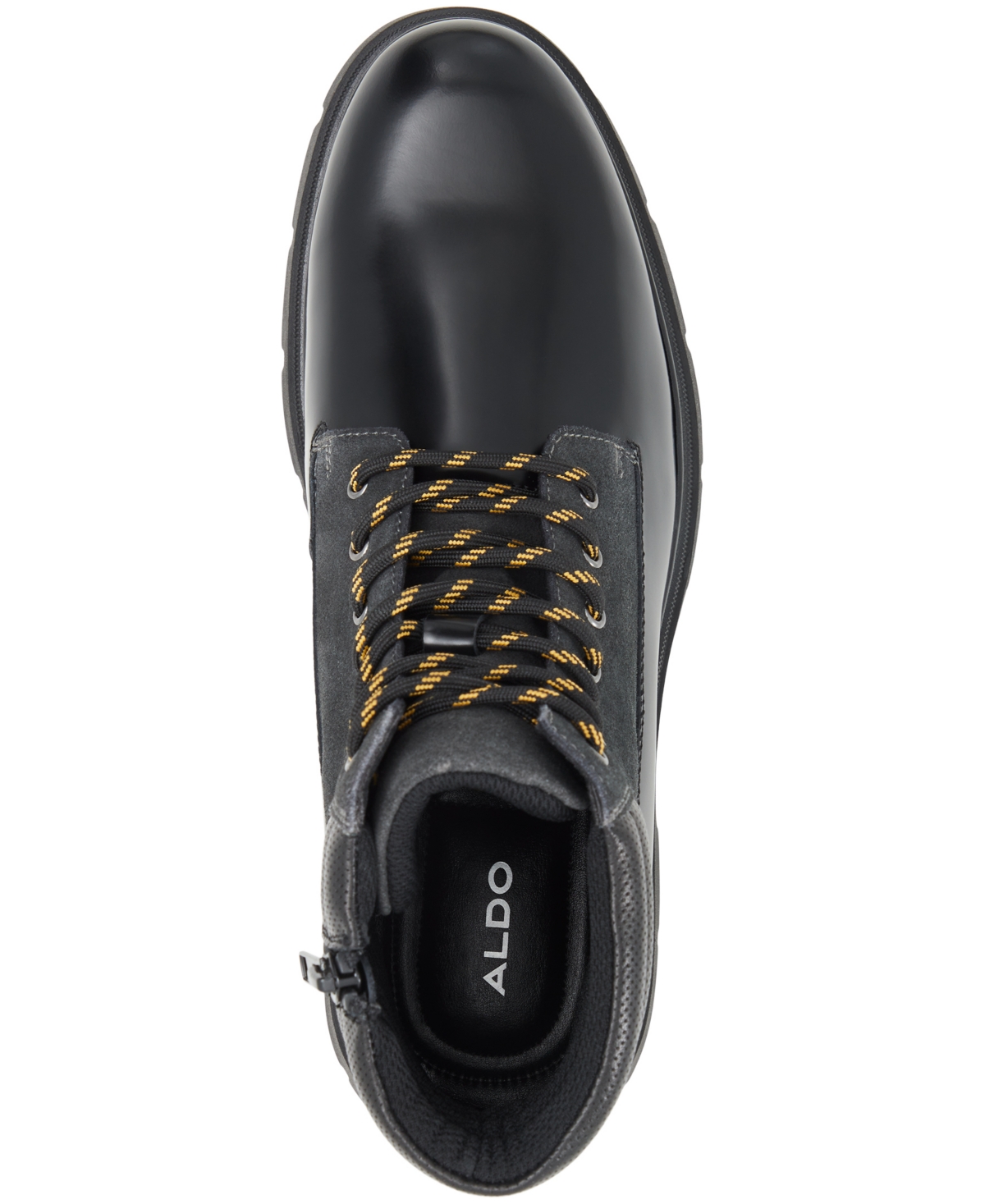 Shop Aldo Men's Mayfair Leather Lace Up Boots In Charcoal