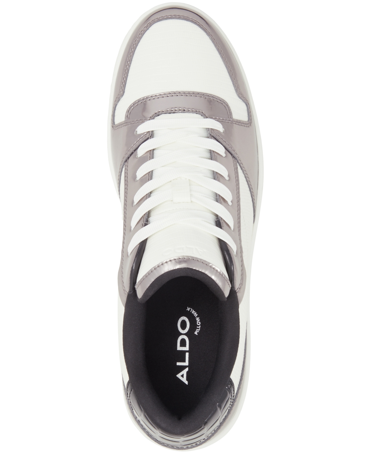 Shop Aldo Men's Zethan Synthetic Low Top Sneaker In Silver