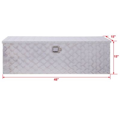  48"(L) x 15"(W) x 15"(H) Premium Aluminum Tool Box for Trucks, Trailers, and Garages