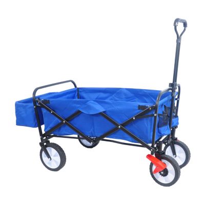 Streamdale Folding Wagon Garden Shopping Beach Cart (Blue colour)