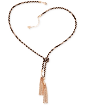 image of Guess Two-Tone Knotted Tassle Necklace