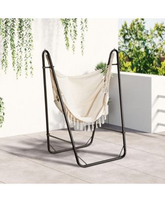 Hammock Chair w/ Metal Stand, Hammock Swing w/ Side Pocket