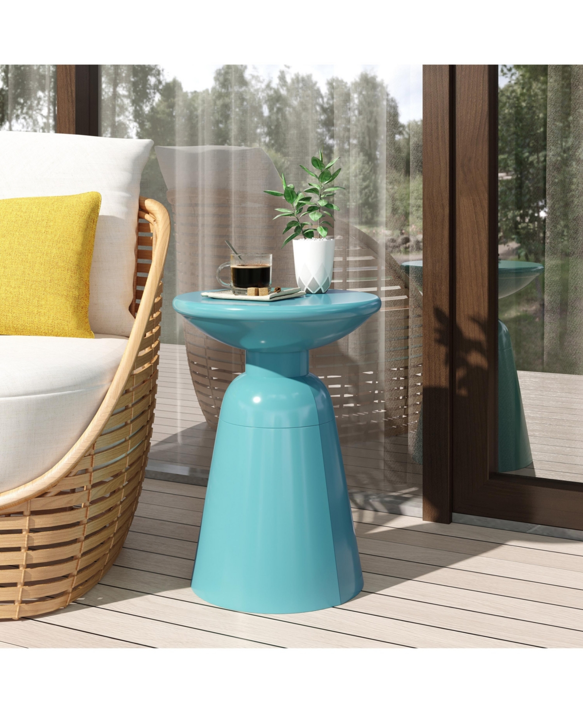 Streamdale Chic Circular Side Table with Pedestal Base