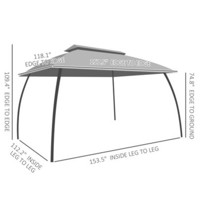 Spacious Outdoor Gazebo with Mesh Netting for Group Activities and Protection