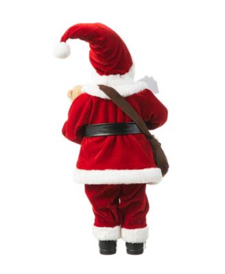 18 H Christmas Mail Santa Figurine with Porcelain Face