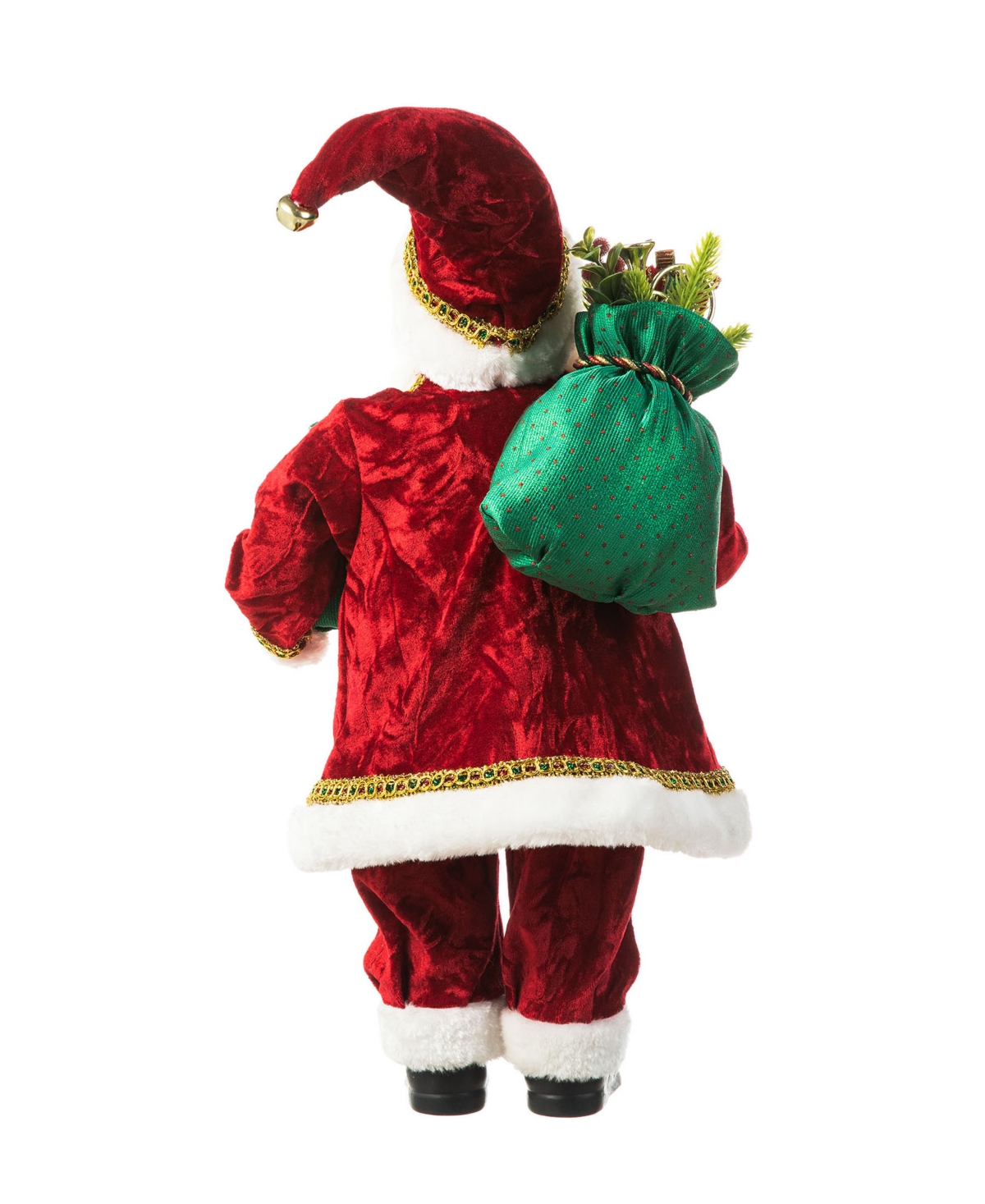 Glitzhome 18 H Christmas Traditional Santa Figurine With Porcelain Face In Multi