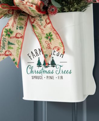 21 H Christmas Pine Needle Berry Ribbon Centerpiece