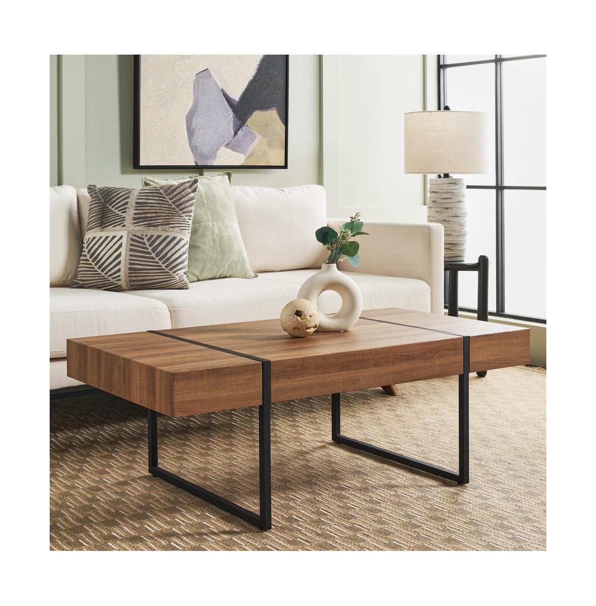 Safavieh Tristan Rectangular Modern Coffee Table -black