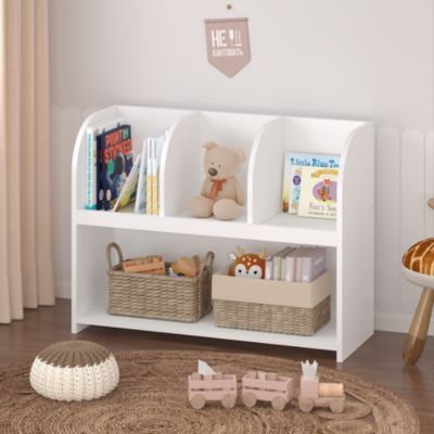 4-Compartment Kids Bookcase & Toy Organizer
