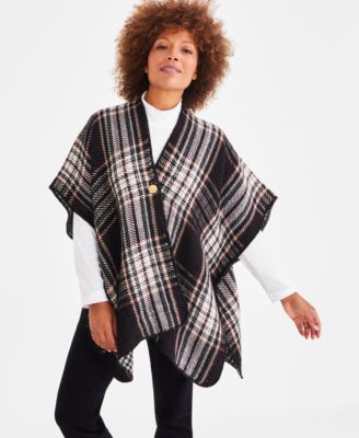 Style & Co - Reversible Houndstooth Topper