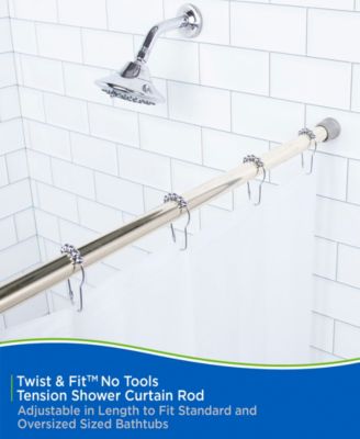 Twist Fit™ No Tools Shower Curtain Rod, 42-72"