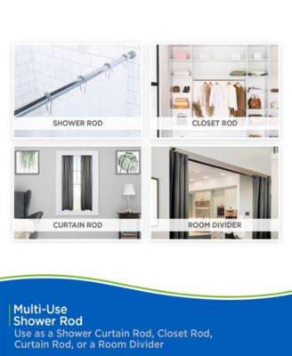 Twist Fit™ No Tools Shower Curtain Rod, 42-72"