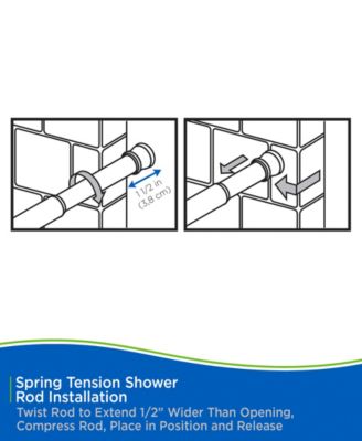 No Tools Spring Tension Utility Rod, 42-72"