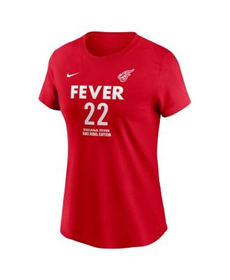 Women's Caitlin Clark Red Indiana Fever 2024 WNBA Draft Rebel Edition Player Name Number T-Shirt