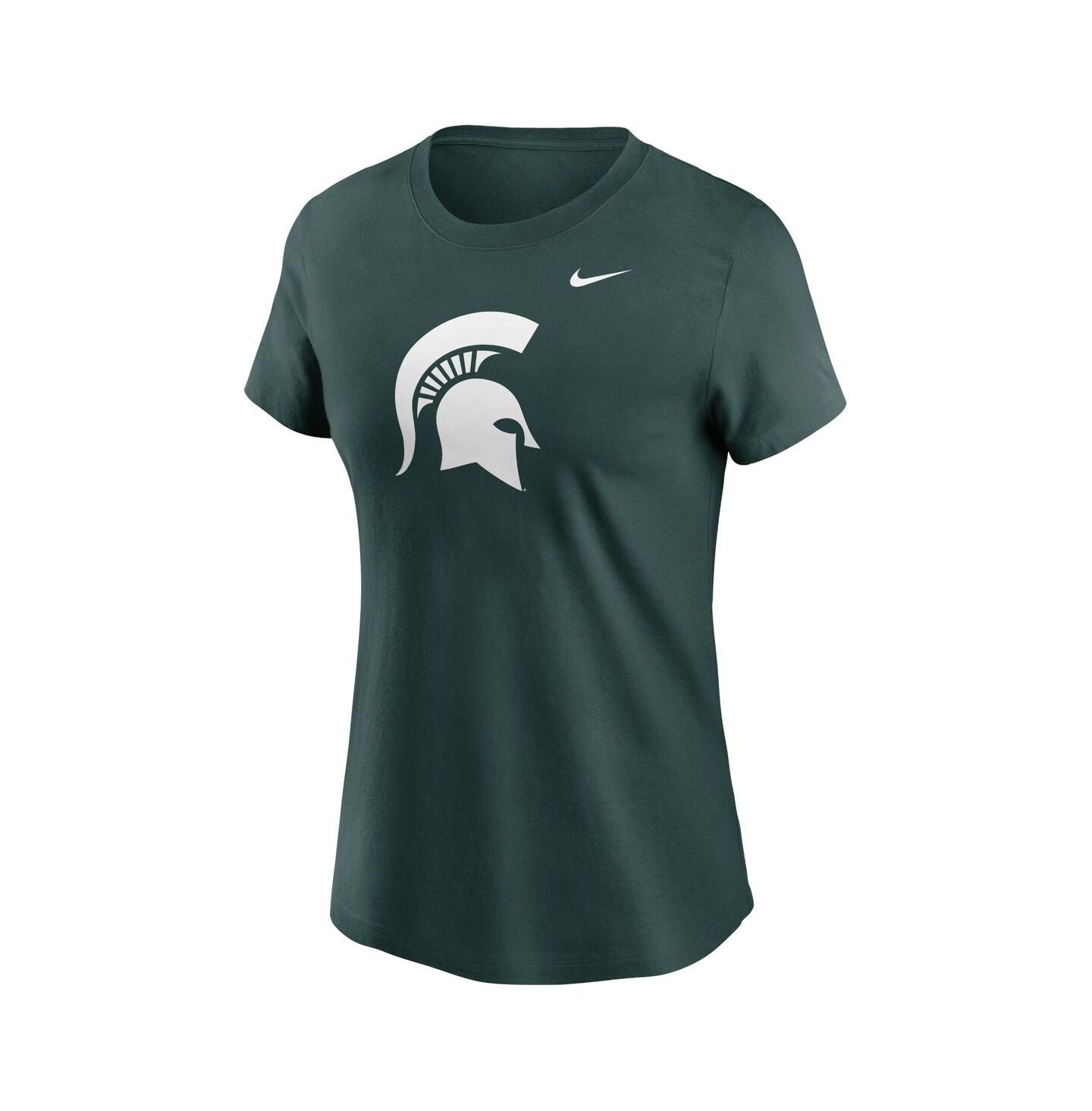 Женская футболка Nike Green Michigan State Spartans Primetime Evergreen Logo — фото 2
