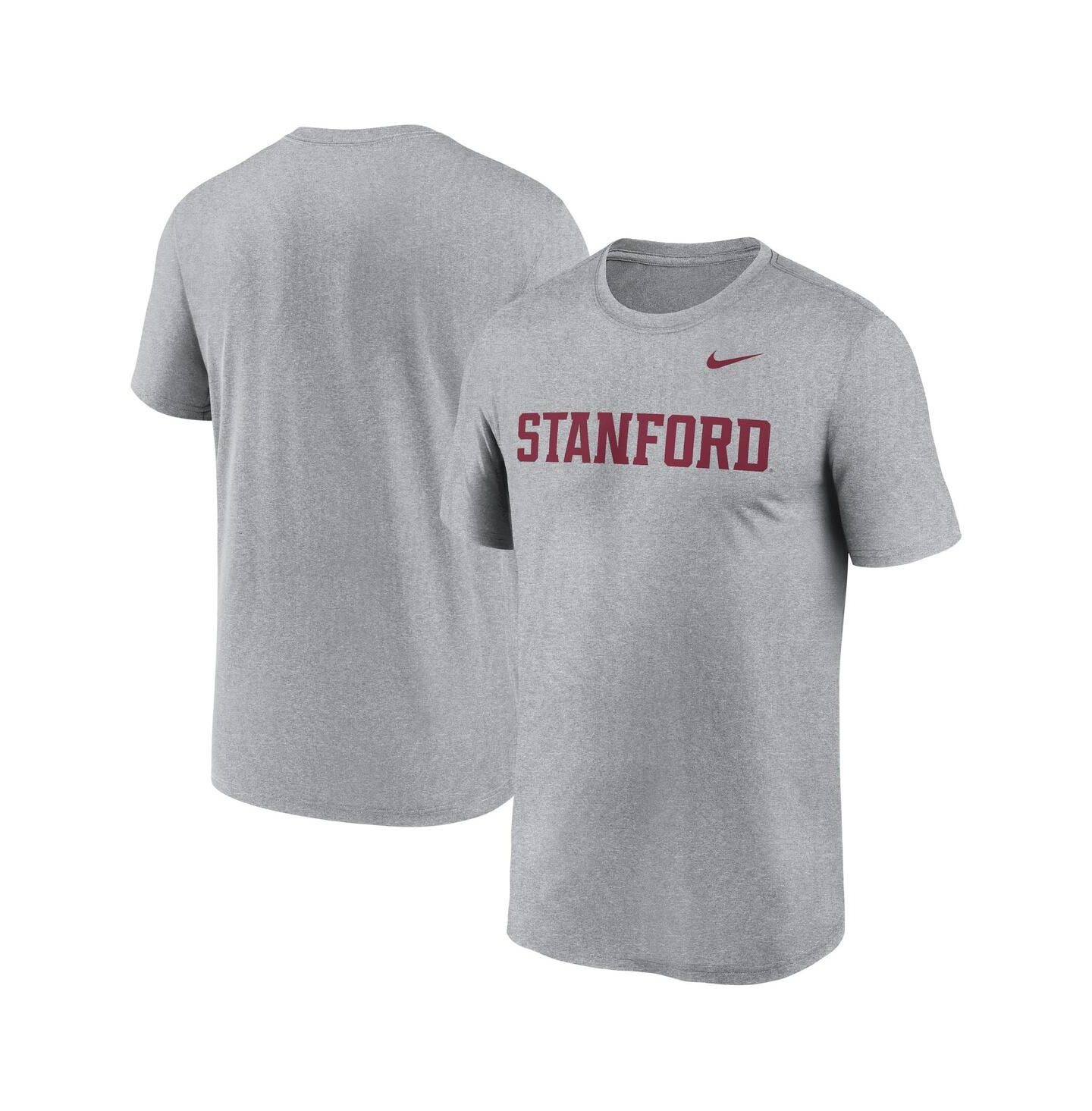 Мужская футболка Nike Heather Gray Stanford Cardinal Primetime Legend Wordmark — фото 1