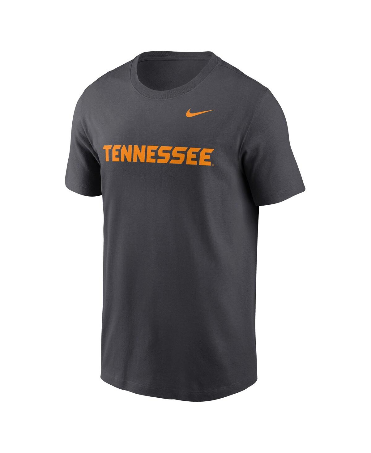 Nike Men's Black Tennessee Volunteers Primetime Evergreen Wordmark T-shirt In Anthracite
