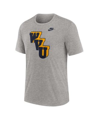 Men's Heather Gray West Virginia Mountaineers Blitz Evergreen Legacy Primary Tri-Blend T-Shirt