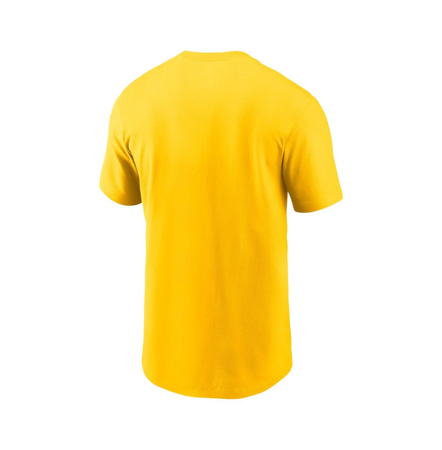 Мужская футболка Jordan Michigan Wolverines Primetime Evergreen Logo, цвет: Жёлтый — фото 2