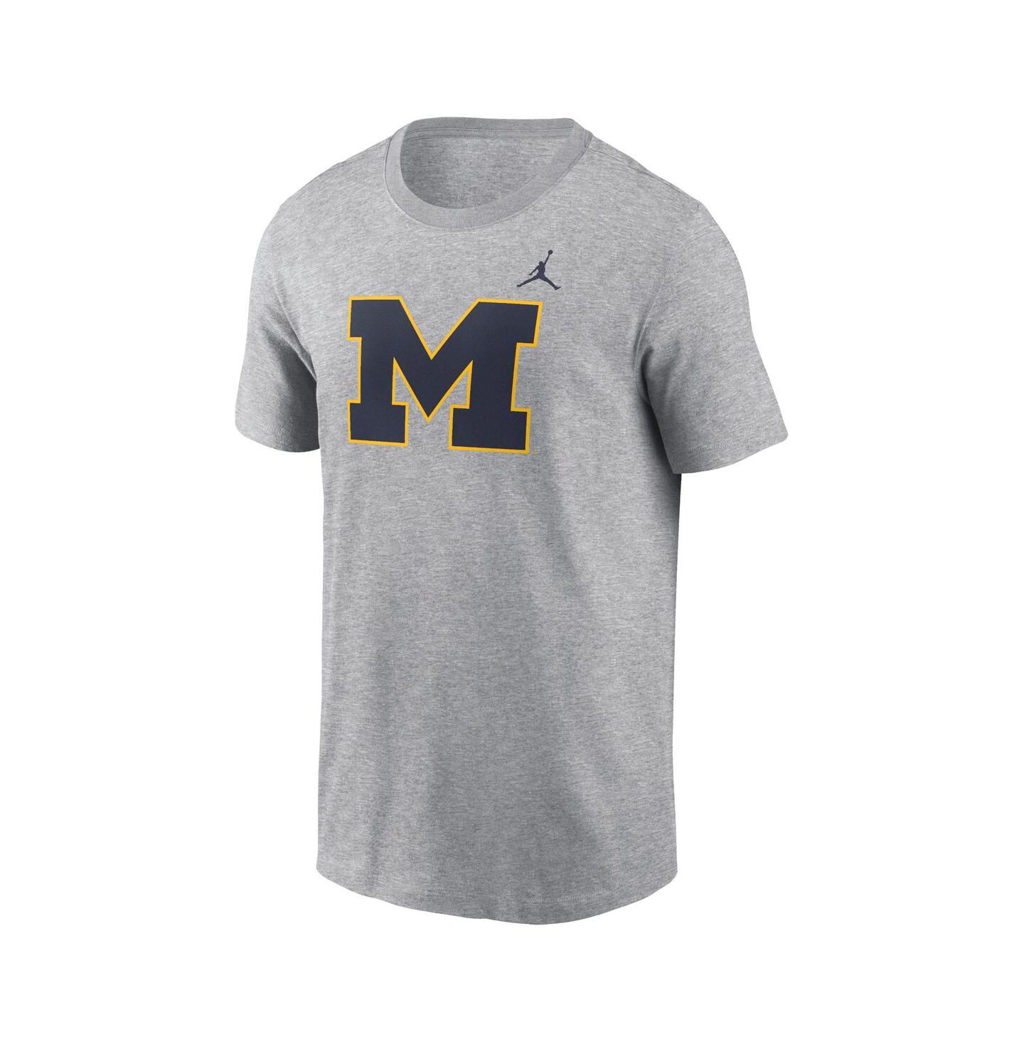 Мужская футболка Jordan Michigan Wolverines Primetime Evergreen Logo, цвет: Жёлтый — фото 4
