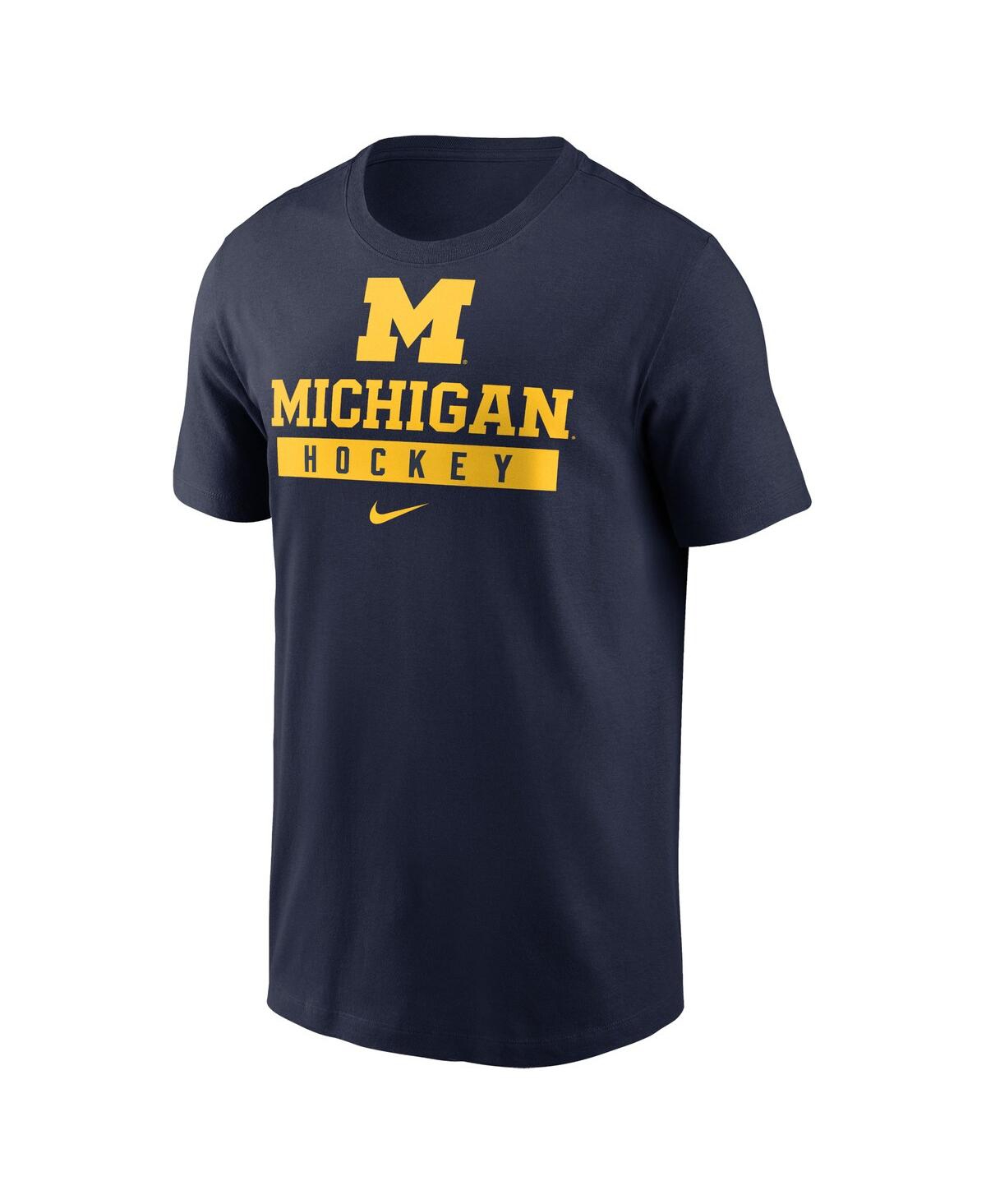 Nike Men'sMichigan Wolverines Ice Hockey Sport Drop T-Shirt - Navy
