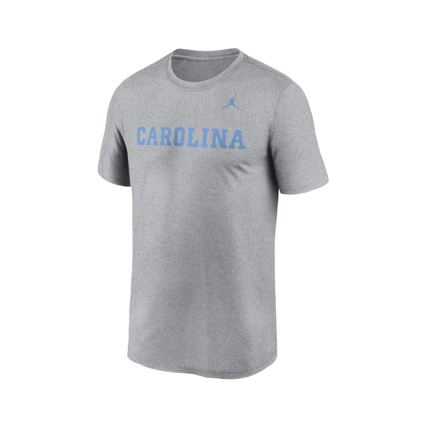 Мужские футболки Jordan Heather Gray North Carolina Tar Heels Primetime Legend Wordmark — фото 2