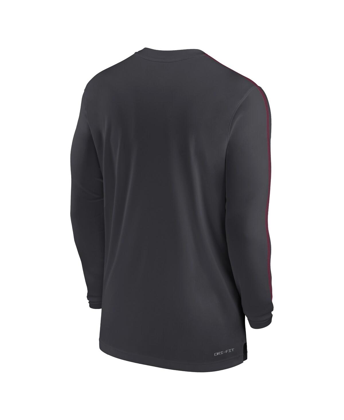 Nike Men's Florida State Seminoles 2024 Sideline Coach Uv Performance Long Sleeve T-Shirt - Garnet