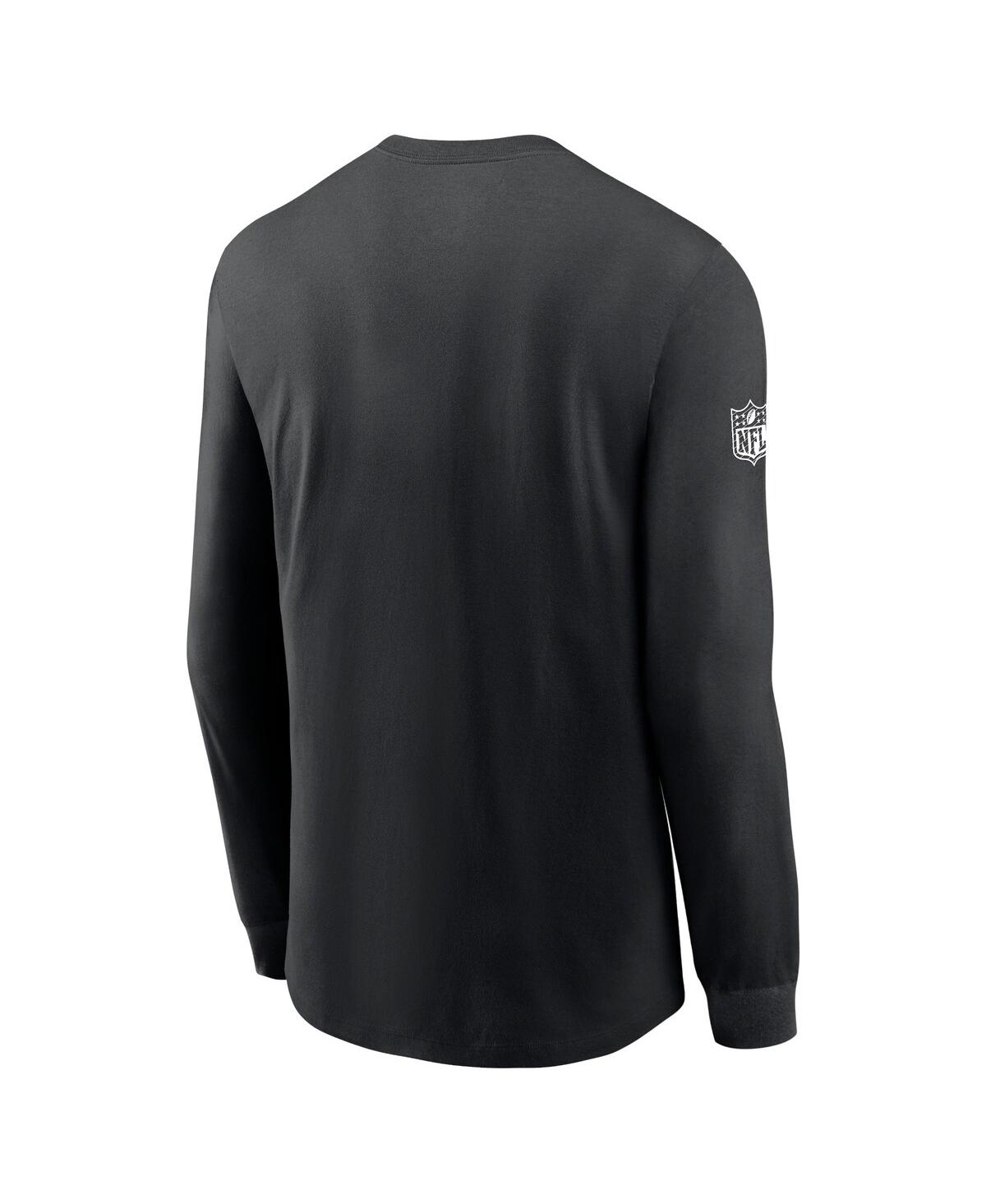 Nike Black New York Jets Sideline Performance Long Sleeve T-shirt In Black