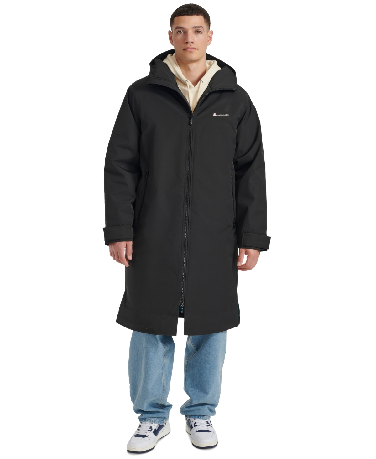 Champion Men's Long Side Line Hooded Jacket