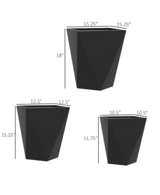 Geometric Outdoor Planters Stackable, Self-Draining, and Durable