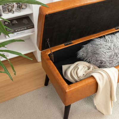 Tufted Storage Bench with Spacious Hidden Compartment