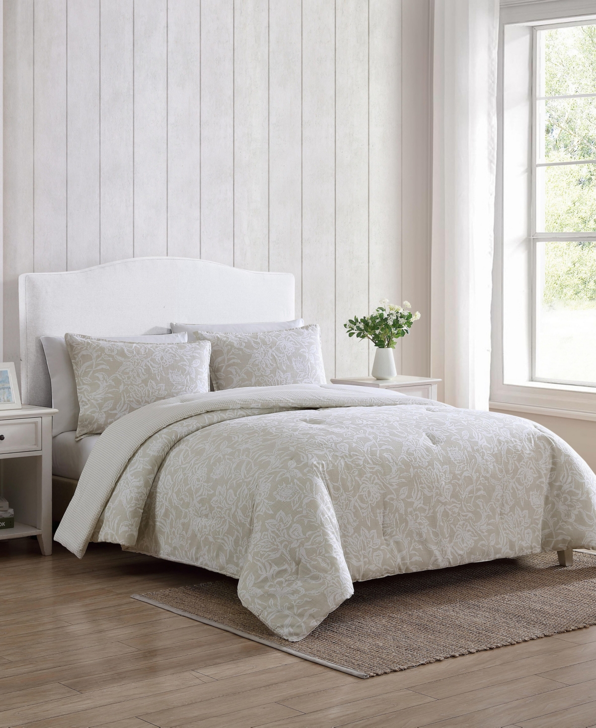 NAUTICA TORTOLA REVERSIBLE 3 PIECE COMFORTER SET, KING 