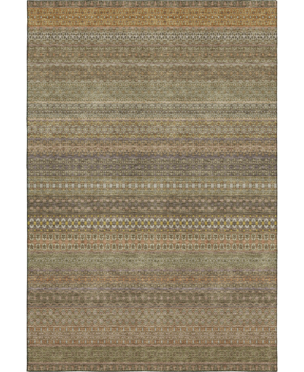 Dalyn Trevi Washable Tv3 2'3"x7'6" Runner Area Rug In Khaki