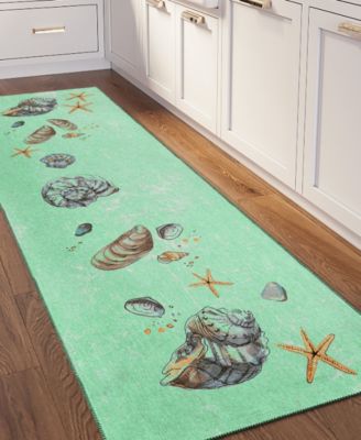 Seabreeze Washable SZ9 2'3x7'6 Runner Area Rug