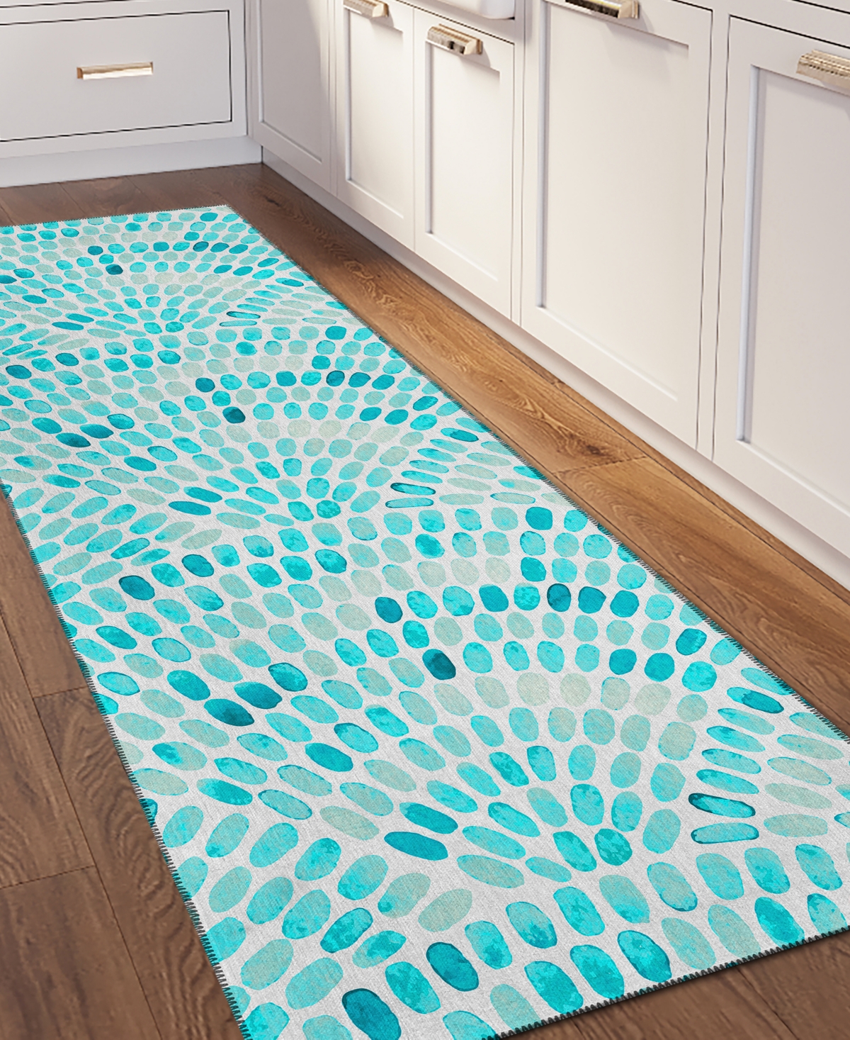Dalyn Seabreeze Sz7 2'3x7'6 Runner Area Rug In Teal