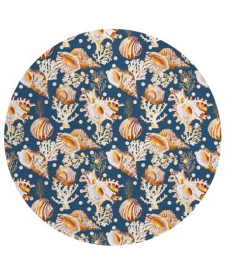 Seabreeze Washable SZ6 8'x8' Round Area Rug